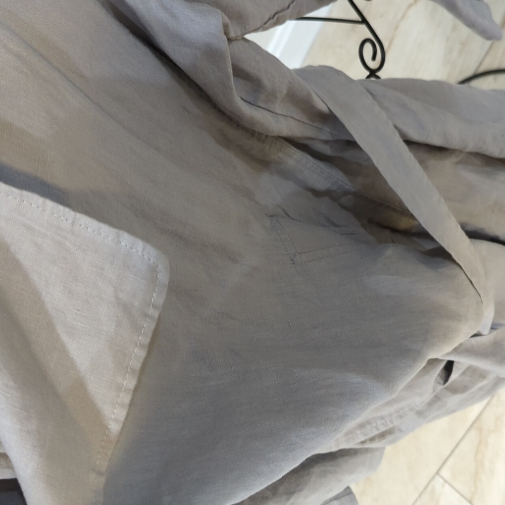 Linen Wrap Coat - image 3